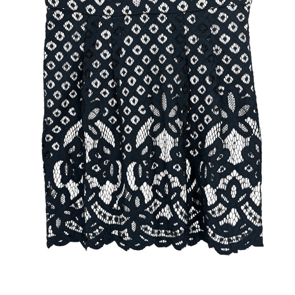 FREE PEOPLE Mini Dress Deep V Strappy Open Lined Sexy Lace Black - Picture 5 of 8